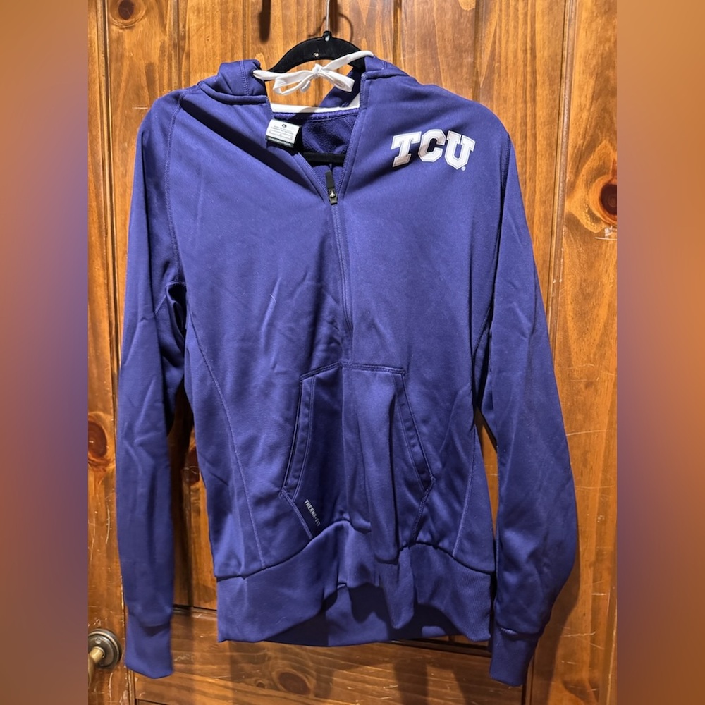 Nike Purple Men’s Zip Up Jacket with TCU Texas Christian University Logo